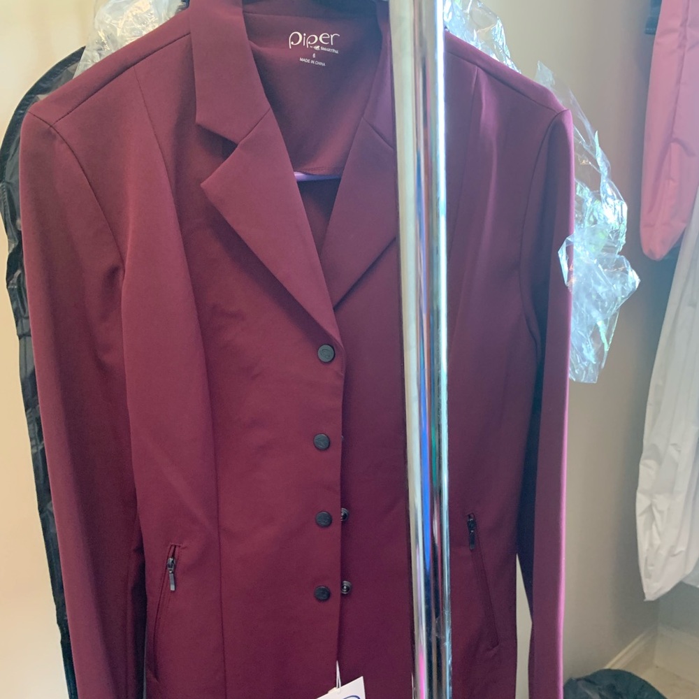 Piper Burgundy Soft Shell Show Jacket Size 6